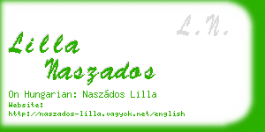 lilla naszados business card